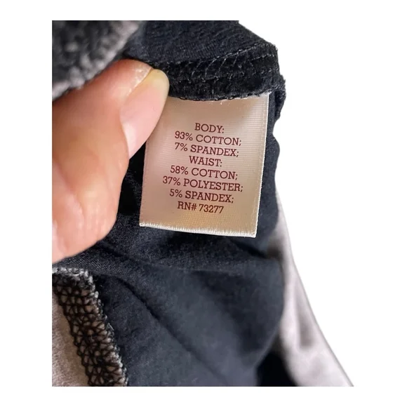 SO Authentic American Heritage Original Yoga Pants Black Gray Size Small Love - Picture 7 of 8